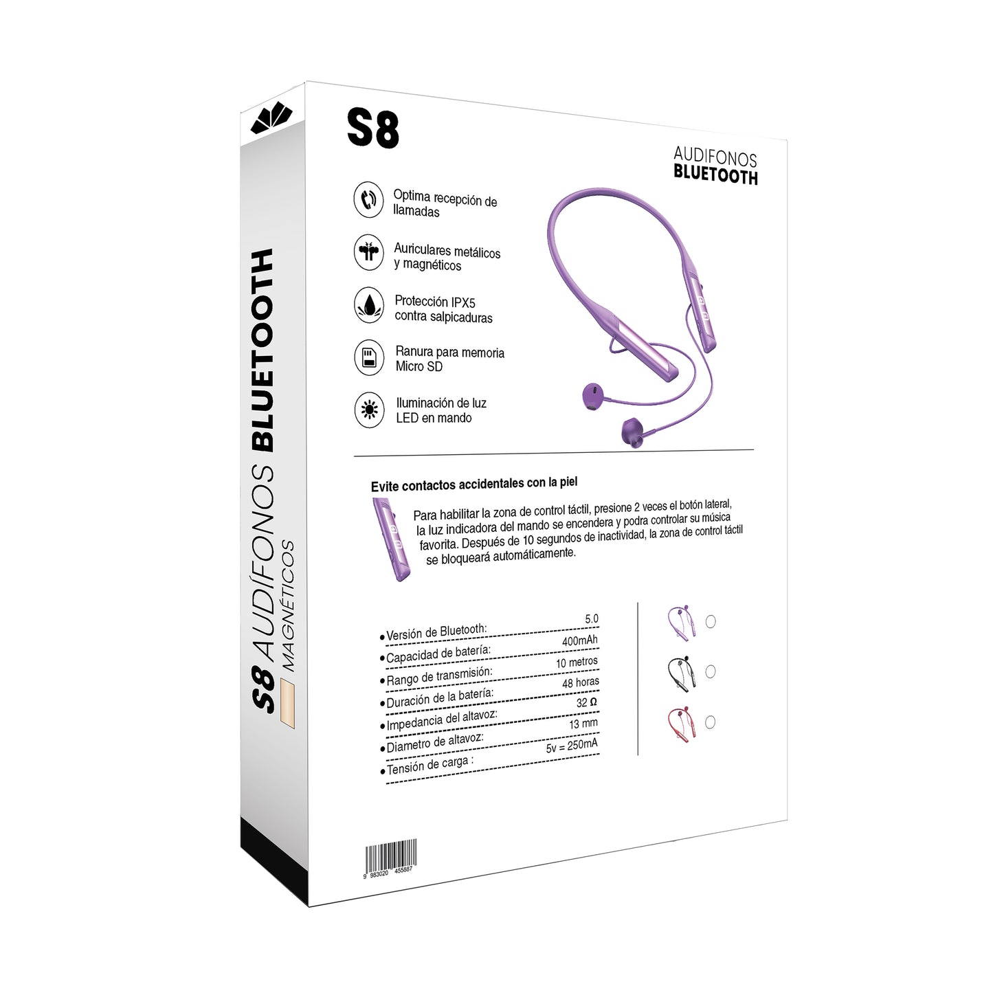 Audífonos Bluetooth S8 Movisun