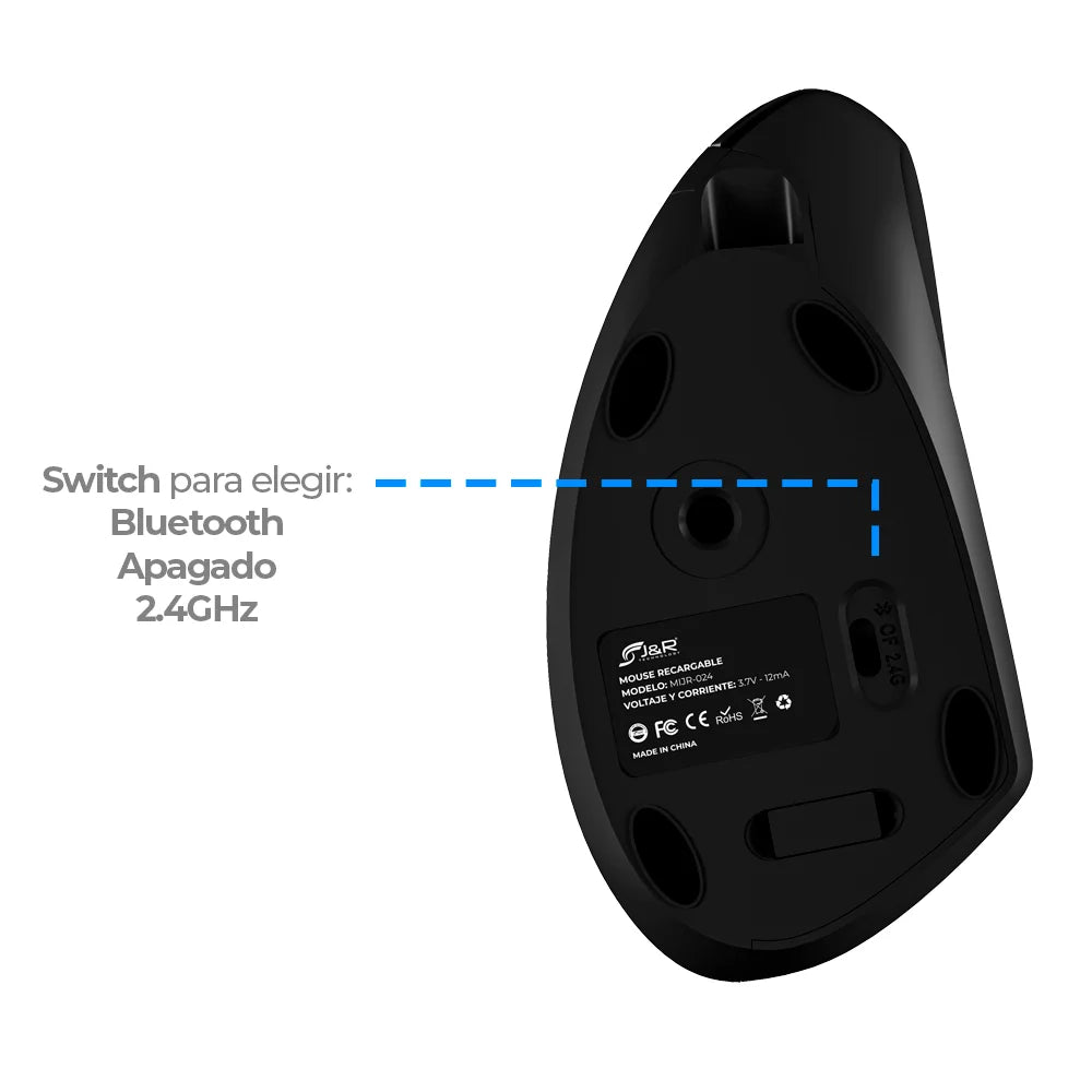 Mouse Inalámbrico Ergonómico MJR-024