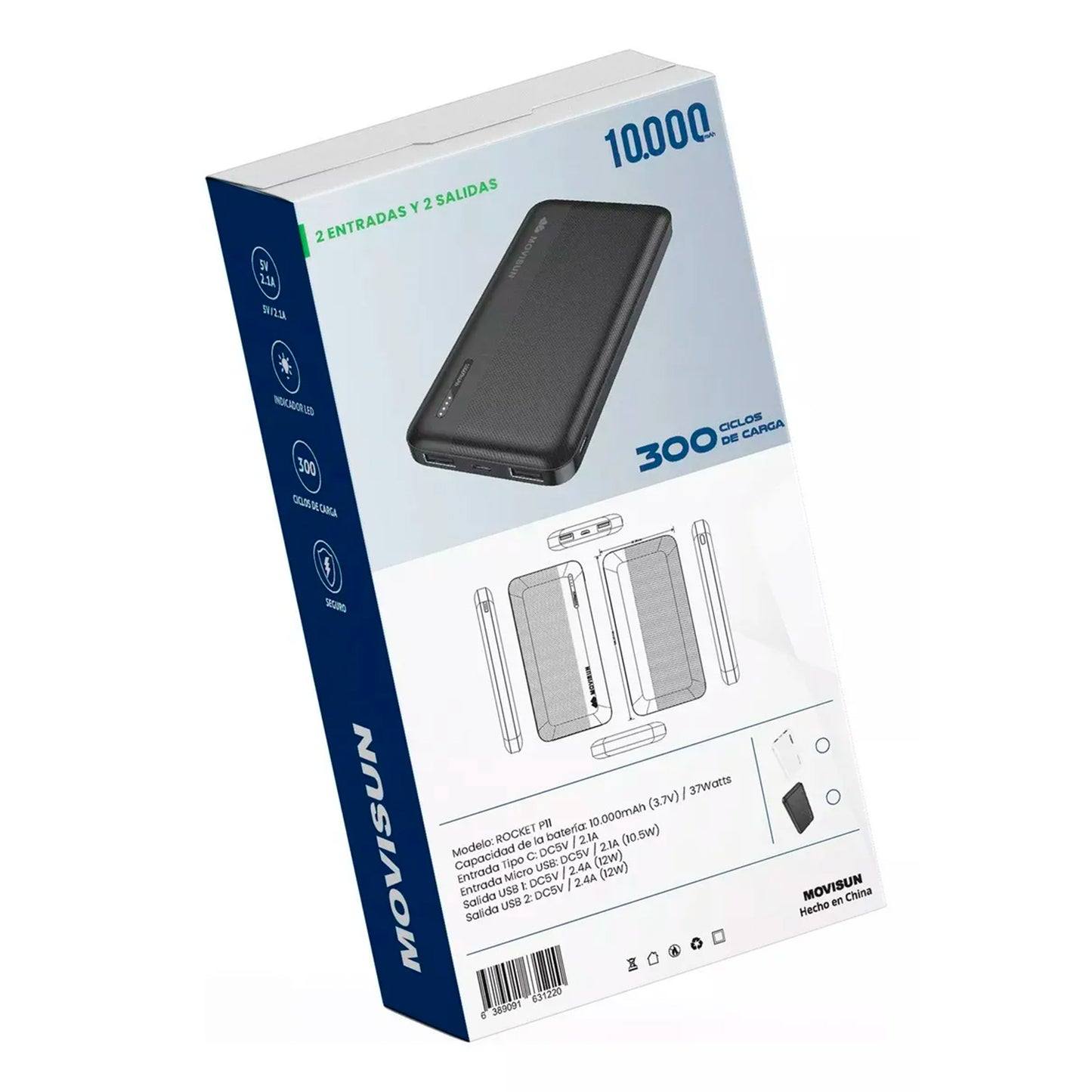 Power Bank Movisun Rocket P11 10.000 mAh