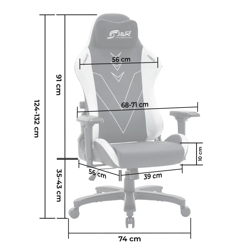 Silla Gamer Whiter Series