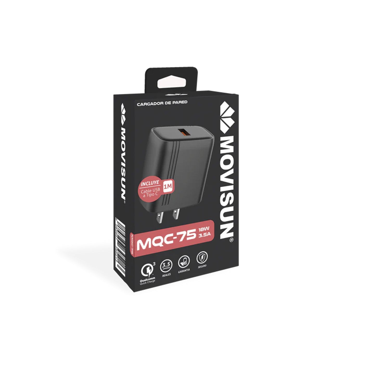 Cargador Movisun Tipo C 18 Watts MQC-75